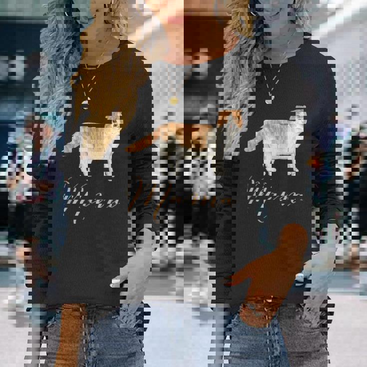 スコティッシュフォールドキャット ママシャツ 猫 ママ ママ 長袖Tシャツ 彼女への贈り物