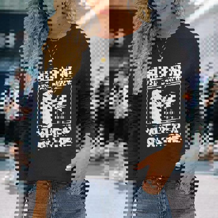 スタックオーバーフローを助ける 長袖Tシャツ 彼女への贈り物