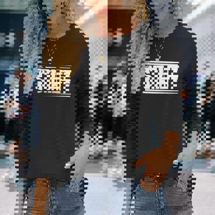 スタッフ ワーカー 社員 ワーククルーの言葉 スタッフ オン A ティー 長袖Tシャツ 彼女への贈り物