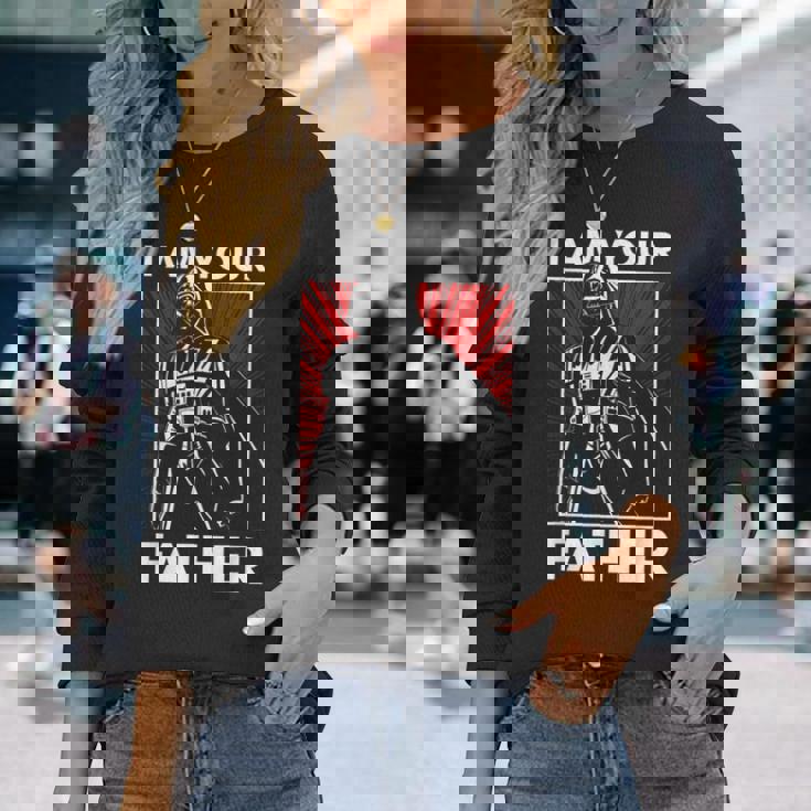 スターウォーズ クラシック 父の日 I Am Your Father 胸ポスター 長袖Tシャツ 彼女への贈り物