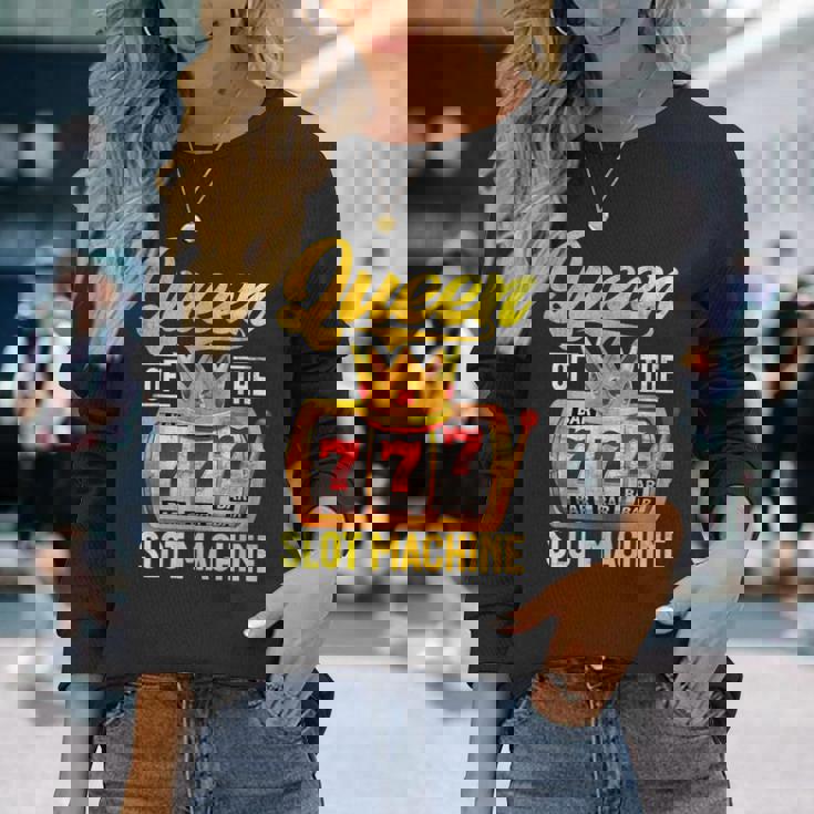 スロットマシン ジャックポット 777 Handpay Lucky Gambling Casino 長袖Tシャツ 彼女への贈り物