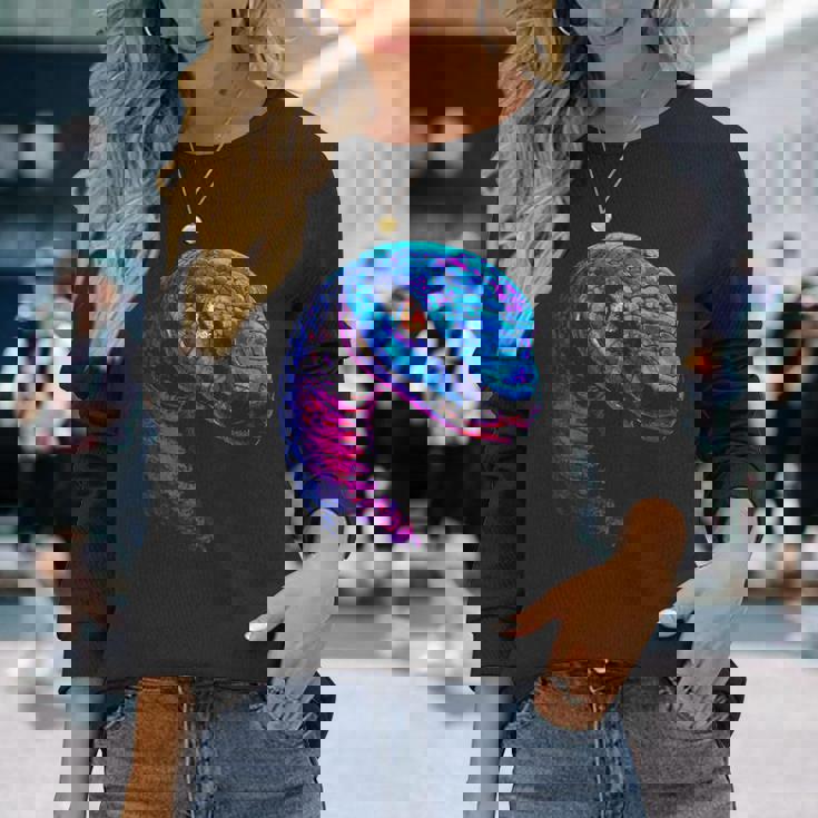 タイパン 動物 モチーフ イラスト タイパン 長袖Tシャツ 彼女への贈り物