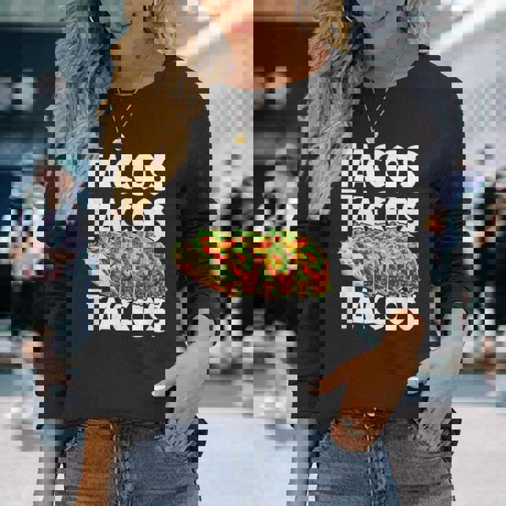 タコス Tacos 長袖Tシャツ 彼女への贈り物