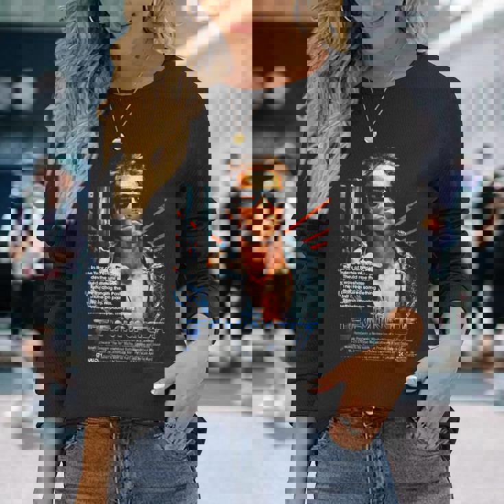 ターミネーター ポスター 映画 レトロf タイムトラベラー ゲーマー 長袖Tシャツ 彼女への贈り物