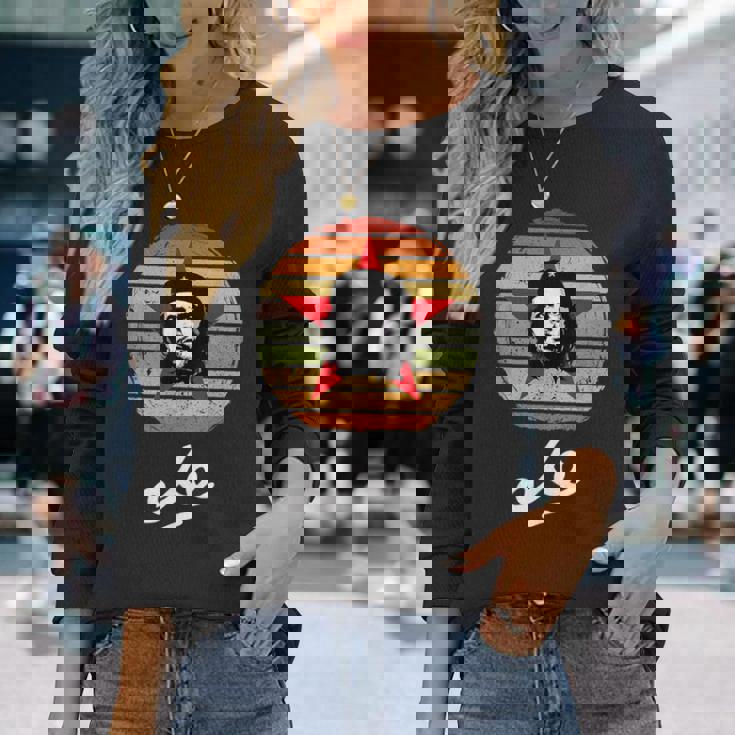 チェ・ゲバラ、キューバ、革命、署名、ゲリラ、チェ 長袖Tシャツ 彼女への贈り物