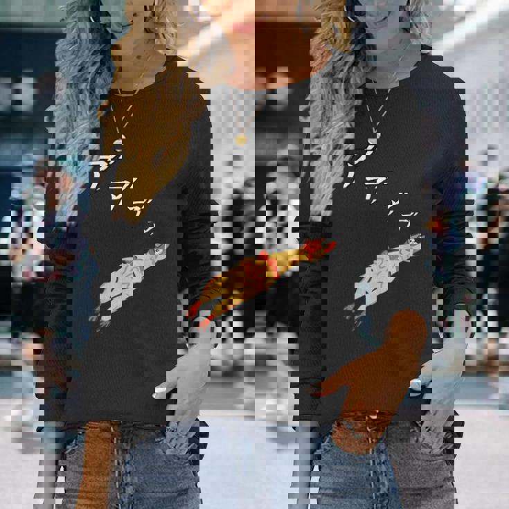 チキンおもちゃ ニワトリ 鶏 おもしろ ギャグ 服 長袖Tシャツ 彼女への贈り物