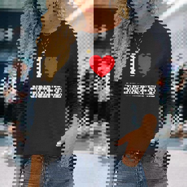 チキンレッグが大好き 長袖Tシャツ 彼女への贈り物