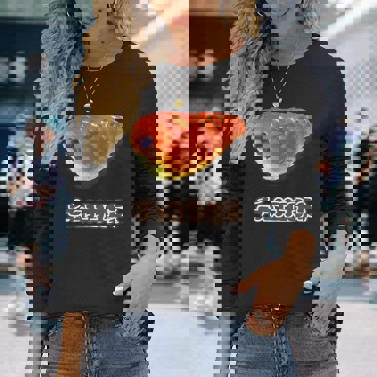 チョココロネ 菓子パン（デリシャス スイーツ）【変なtシャツ屋さん】ポップ かわいい 面白 イラスト デザイン 長袖Tシャツ 彼女への贈り物