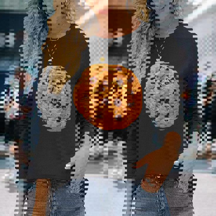 チョコレートチップクッキー 長袖Tシャツ 彼女への贈り物