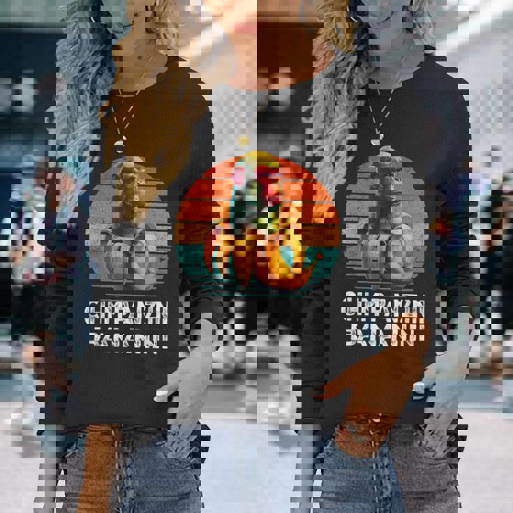 チンパンジーニ バナニーニ イタリアン ブレイン ミーム チンパンジーニ 長袖Tシャツ 彼女への贈り物