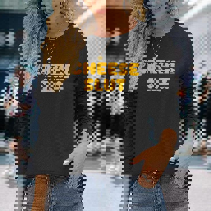 チーズ痴女 長袖Tシャツ 彼女への贈り物