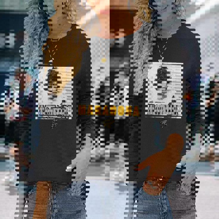 ディエゴ・マラドーナ・ヤング 長袖Tシャツ 彼女への贈り物