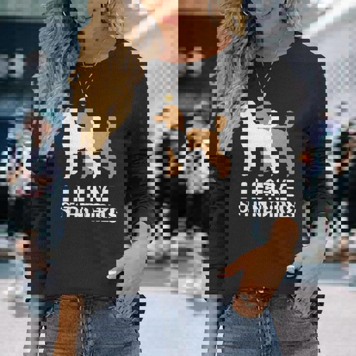 トイプードル I Havetandard プードル 長袖Tシャツ 彼女への贈り物