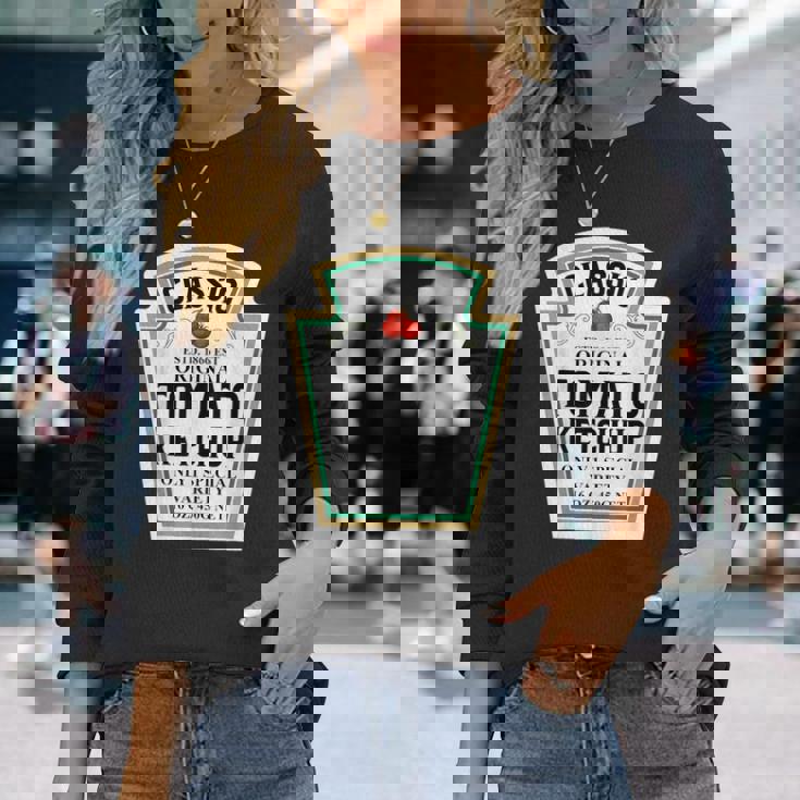 トマトケチャップ カップルグループ ハロウィンコスチューム Diy ラストミン 長袖Tシャツ 彼女への贈り物