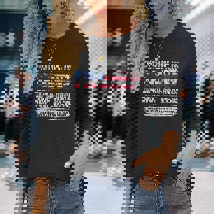 トランプが気に入らなければ、おそらく私を気に入らないでしょう 長袖Tシャツ 彼女への贈り物