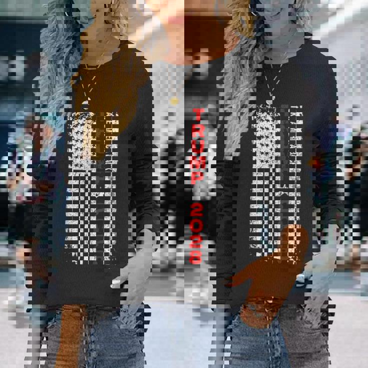 ドナルド・トランプ 2028 アメリカを取り戻す 選挙 アメリカ国旗 長袖Tシャツ 彼女への贈り物