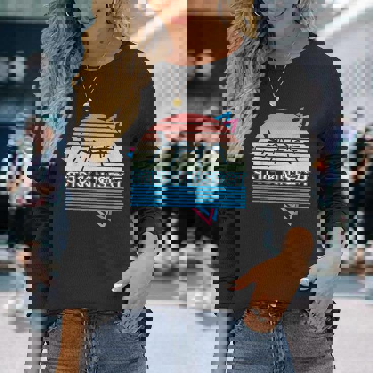 ナナフシ レトロ ペット ナナフシ 長袖Tシャツ 彼女への贈り物