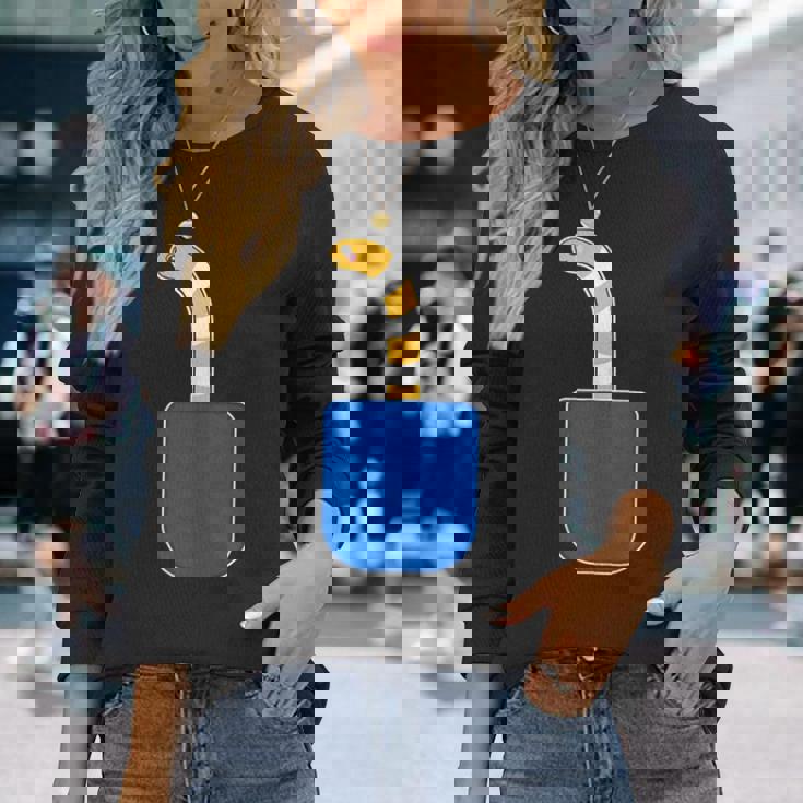 ニシキアナゴ（いん・ざ・ぽけっと）【どうぶつフレンズ】魚 水族館の生き物 かわいい 面白い 動物 チンアナゴ イラスト 長袖Tシャツ 彼女への贈り物