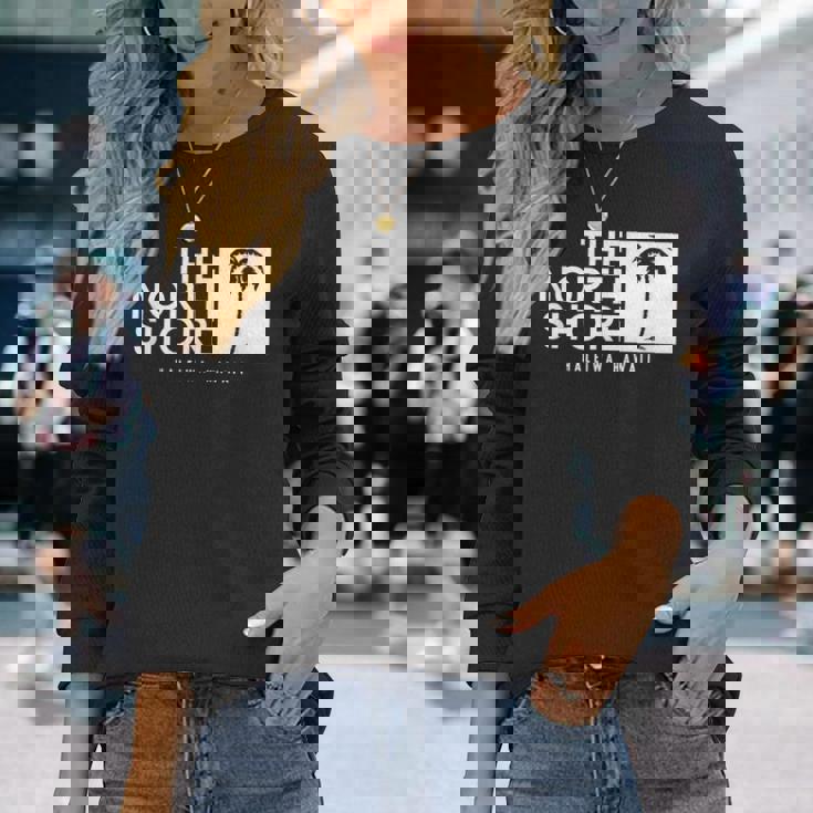 ノースショア ハワイ ヤシの木 長袖Tシャツ 彼女への贈り物