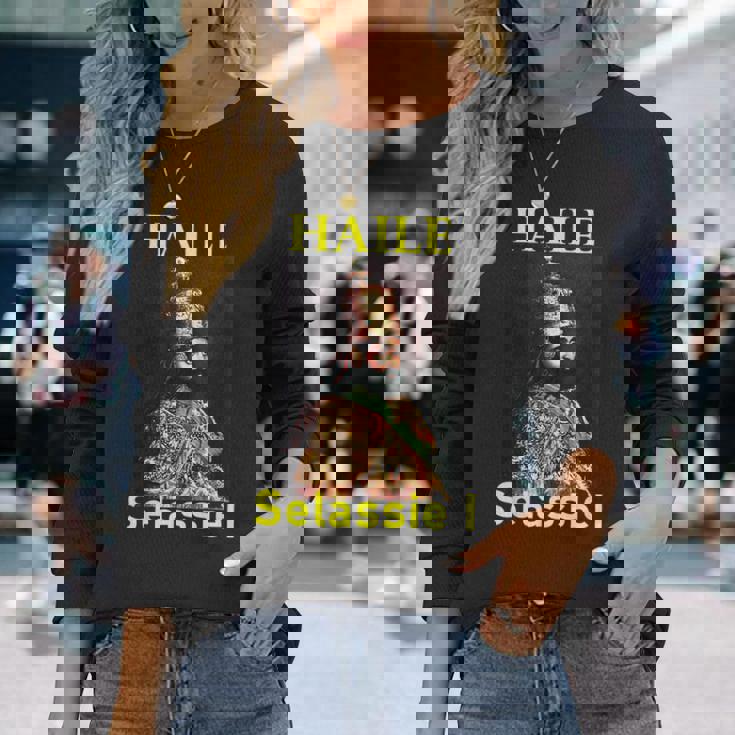 ハイレ・セラシエ・ラスタファリ 長袖Tシャツ 彼女への贈り物