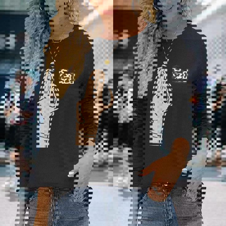 ハニワ 埴輪『あっ！』【踊る埴輪 男】歴史土器 シンプル かわいい イラスト 面白い 長袖Tシャツ 彼女への贈り物