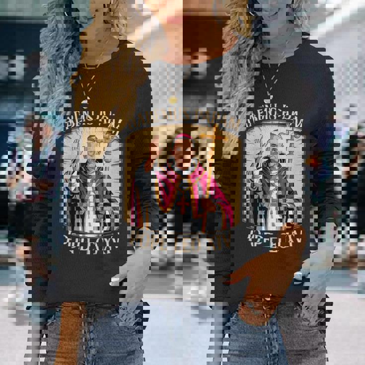 ハベムス・パパム教皇レオ14世 長袖Tシャツ 彼女への贈り物