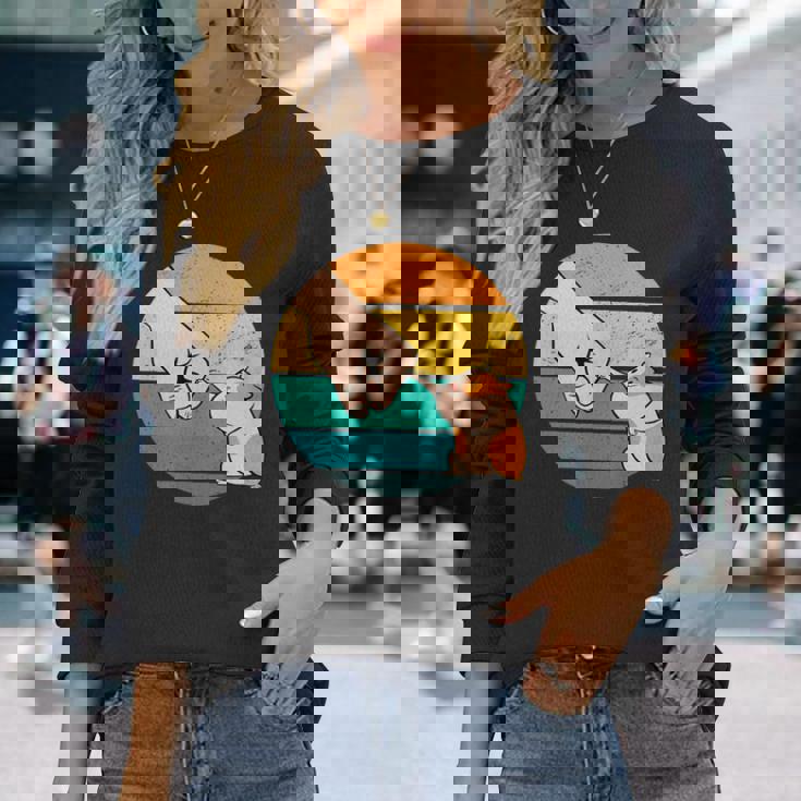 ハムスターフレンド げっ歯類ペット 長袖Tシャツ 彼女への贈り物