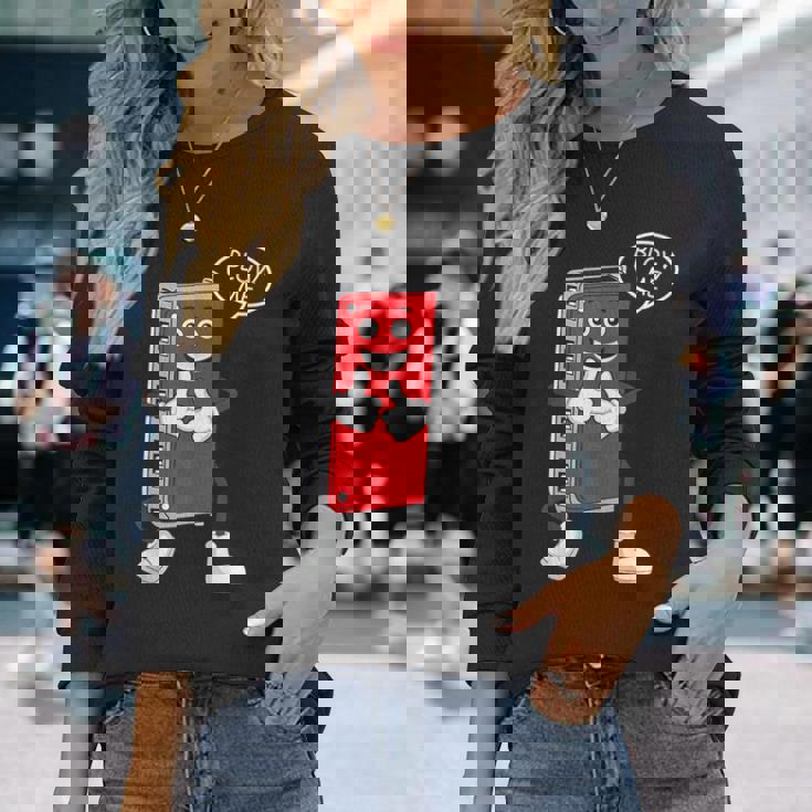 ハーモニカプレーヤー フレンチハープ ブルース ミュージシャン 長袖Tシャツ 彼女への贈り物