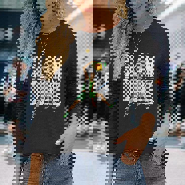 バスケットボール スラム ダンク チーム トレーニング ゲーム コーチ キッズ ギフト 長袖Tシャツ 彼女への贈り物