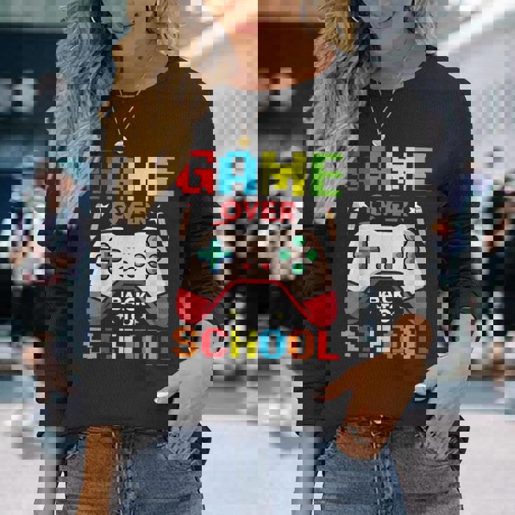 バック・トゥ・スクール-ゲームオーバーバック・トゥ・スクール 長袖Tシャツ 彼女への贈り物