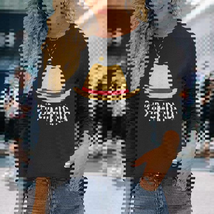 バミューダハット イギリス 海外領土 お土産 長袖Tシャツ 彼女への贈り物