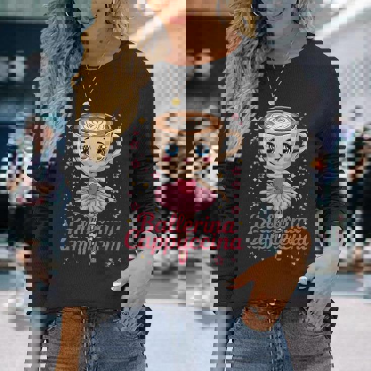 バレリーナカプチーナ イタリアンブレインロットミーム ブレインロットミーム 長袖Tシャツ 彼女への贈り物