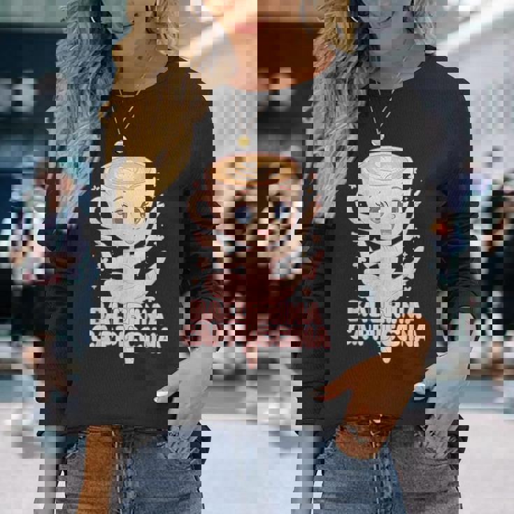 バレリーナカプチーナ イタリアンブレインロットミーム 長袖Tシャツ 彼女への贈り物