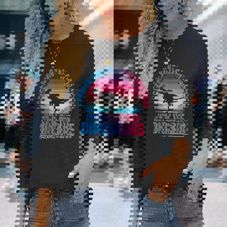 パキケファロサウルス ぬいぐるみ 恐竜 古生物学者 長袖Tシャツ 彼女への贈り物