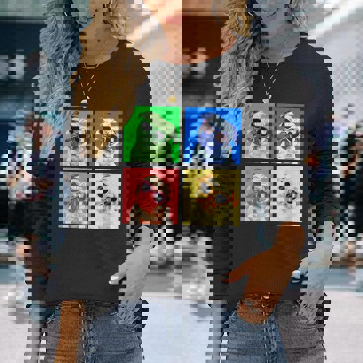 パグ 面白いtシャツ 犬 かわいい メンズ 子供 おもしろ 服 雑貨 グッズ ネタ わんこ イヌ 黒パグ 長袖Tシャツ 彼女への贈り物