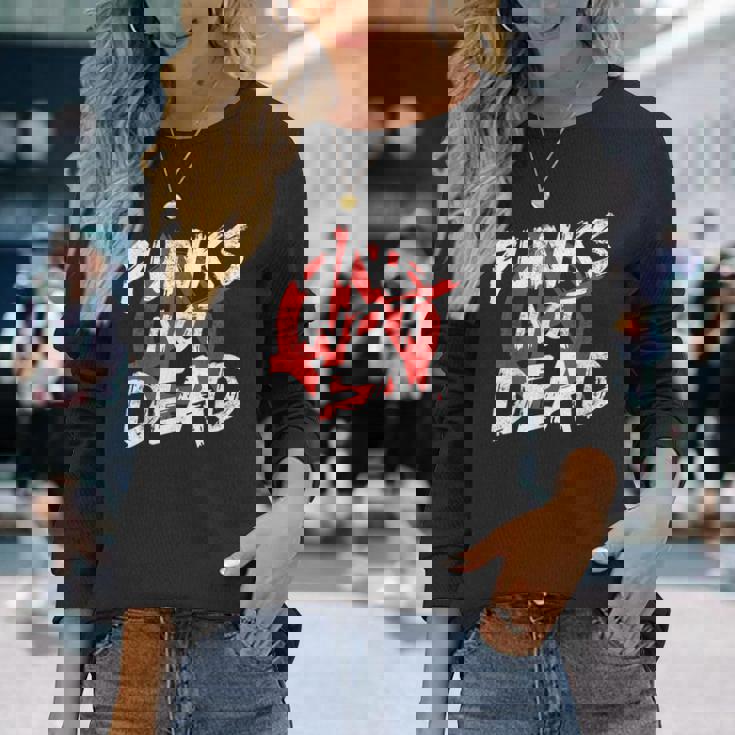 パンク ロック ポゴ アナーキー パンクス パンク ロッカー パンクの衣装 長袖Tシャツ 彼女への贈り物