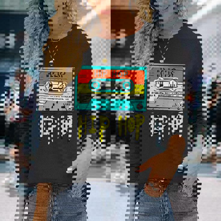 ヒップホップカセットテープ 長袖Tシャツ 彼女への贈り物