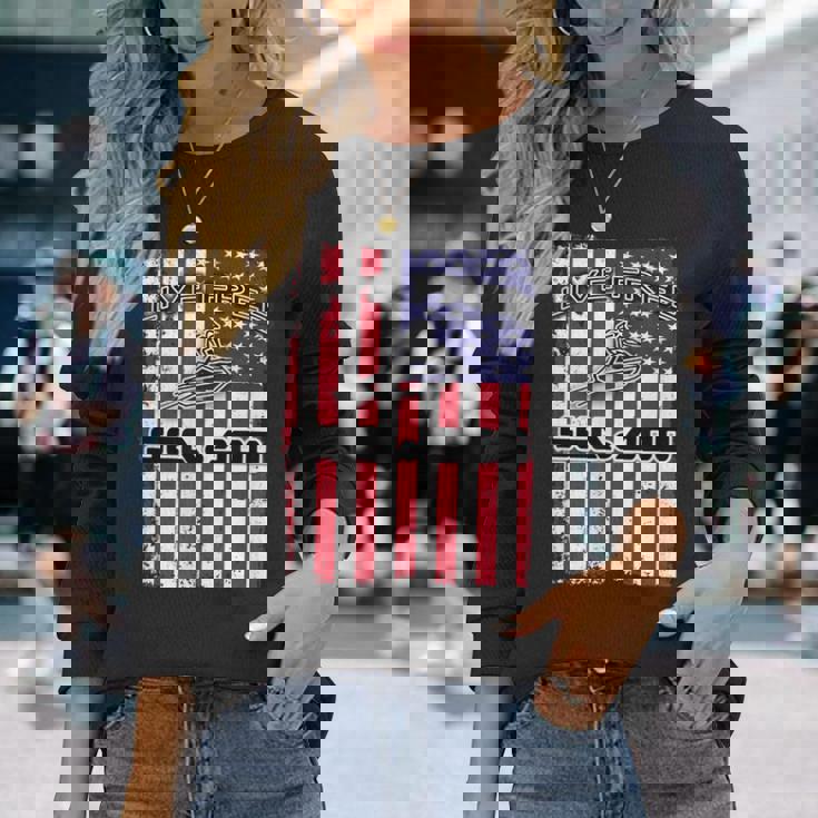 ビッグ・ウェーブ-Seadooアメリカンライブ・フリー 長袖Tシャツ 彼女への贈り物