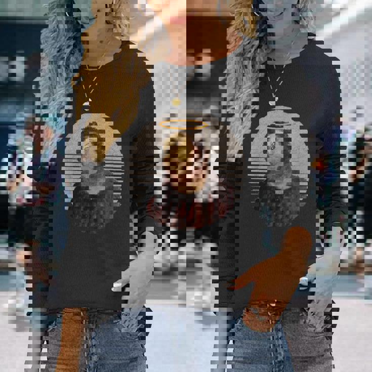 ビバ・ラ・レスタウラシオン・ジーザス・フレスコ・レストレーション・フェイル・ミーム 長袖Tシャツ 彼女への贈り物