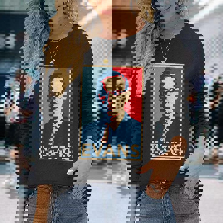 ビル・エヴァンス・ホープ ポスター グレート・オブ・ジャズ・ヒストリー 長袖Tシャツ 彼女への贈り物