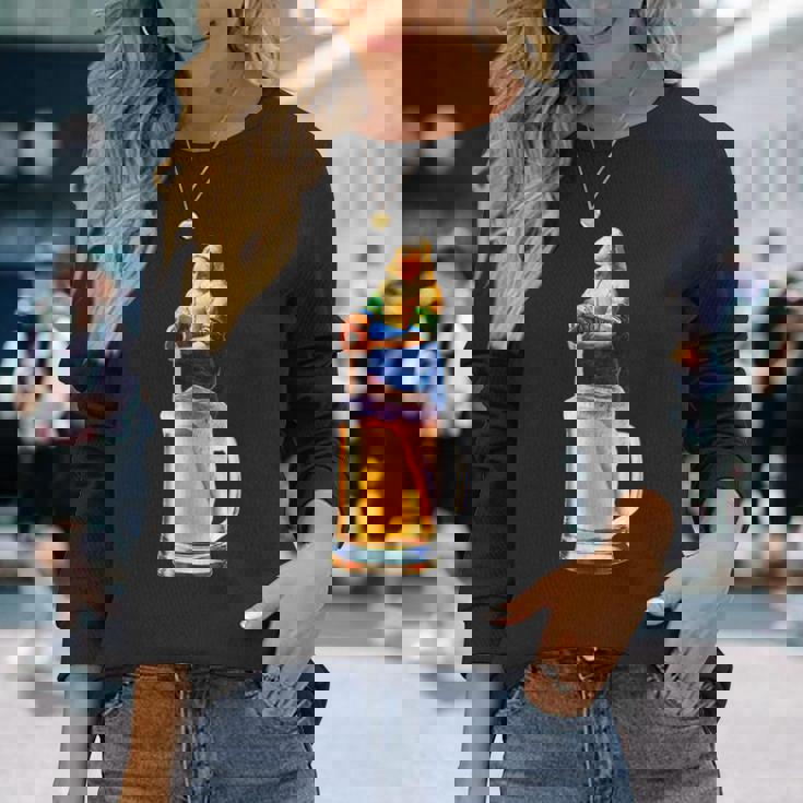 ビール 酒 面白いtシャツ フェルメール 飲み おもしろ 飲み会 のんべえ メンズ ネタ 服 アート グッズ 長袖Tシャツ 彼女への贈り物