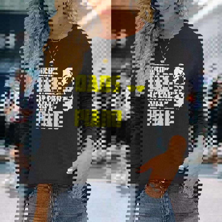 メンズ ピアニスト ピアノ奏者 父の日 言うピアノ奏者 長袖Tシャツ 彼女への贈り物