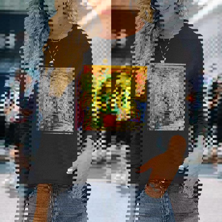 ピエール・ボナール作 ミモザの束 1945 長袖Tシャツ 彼女への贈り物