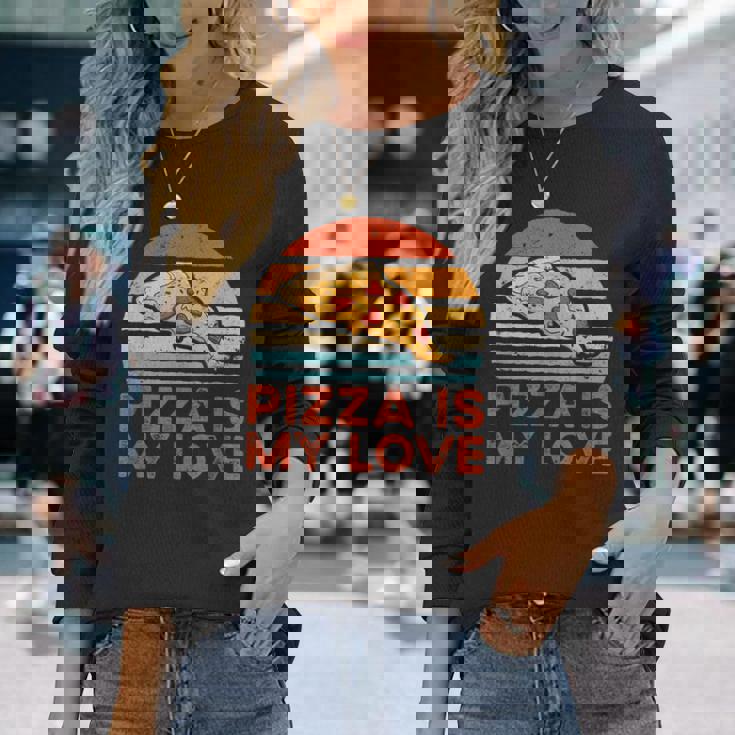 ピザ・イズ・マイ・ラブ 長袖Tシャツ 彼女への贈り物