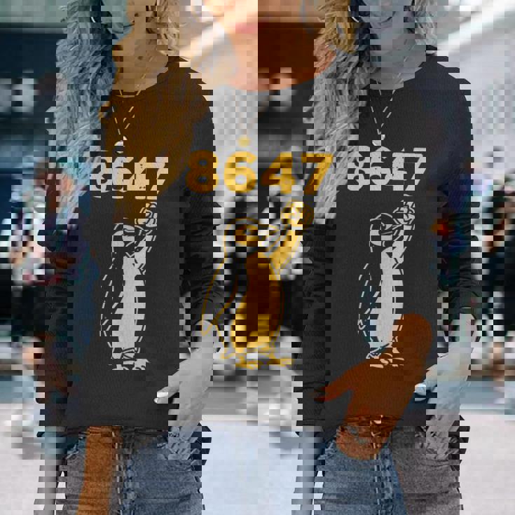 フィストペンギン-ウィースタンドウィズペンギン-ファニー8647 長袖Tシャツ 彼女への贈り物