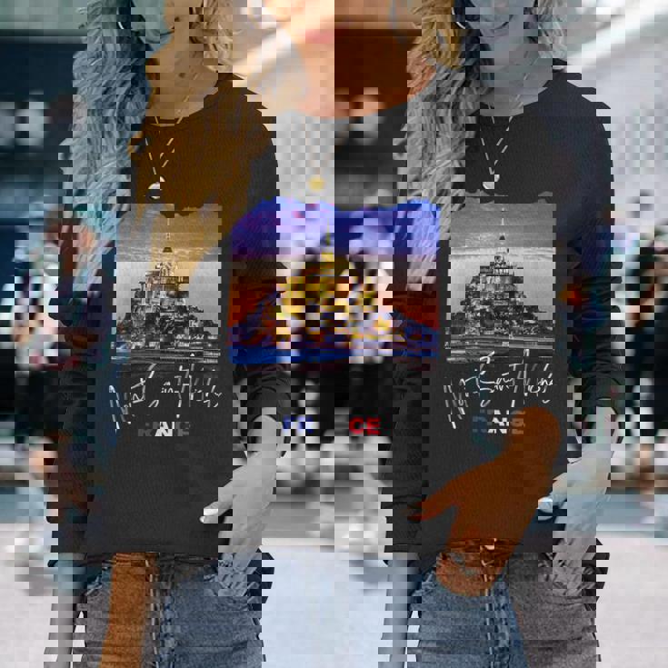 フランス モンサンミッシェル 長袖Tシャツ 彼女への贈り物