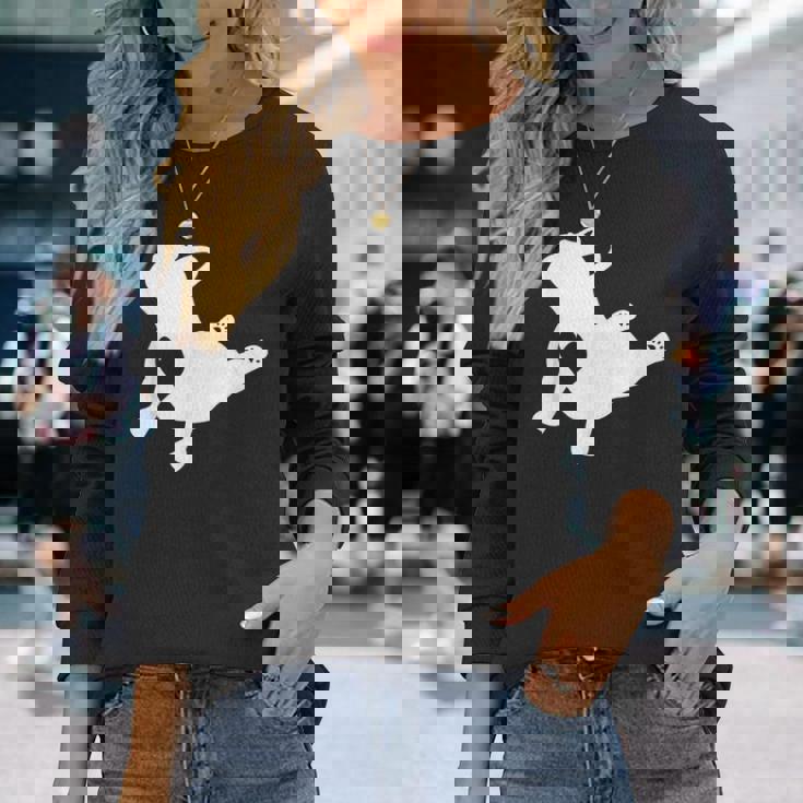 フレンチブルドッグ ヨガポーズシャツ 愛のハートフレンチギフト付き 長袖Tシャツ 彼女への贈り物