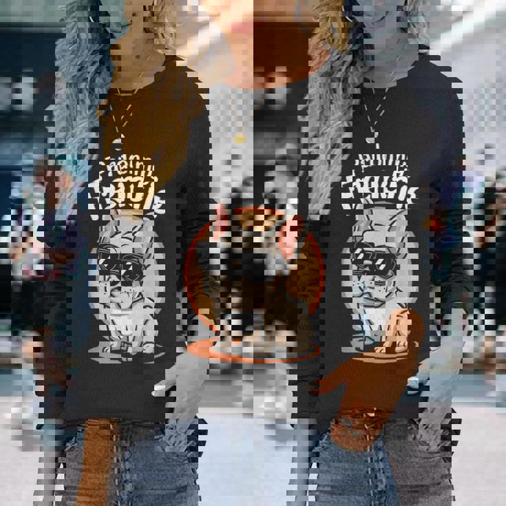 フレンチブルドッグしゃれ 長袖Tシャツ 彼女への贈り物