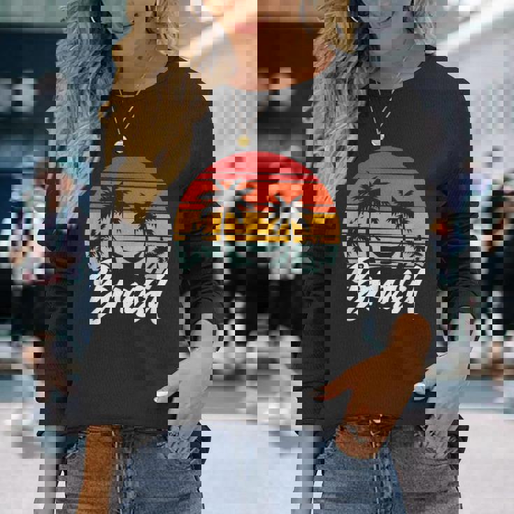 ブラジル ヴィンテージ バケーション ビーチ 海 夏 ブラジル 長袖Tシャツ 彼女への贈り物