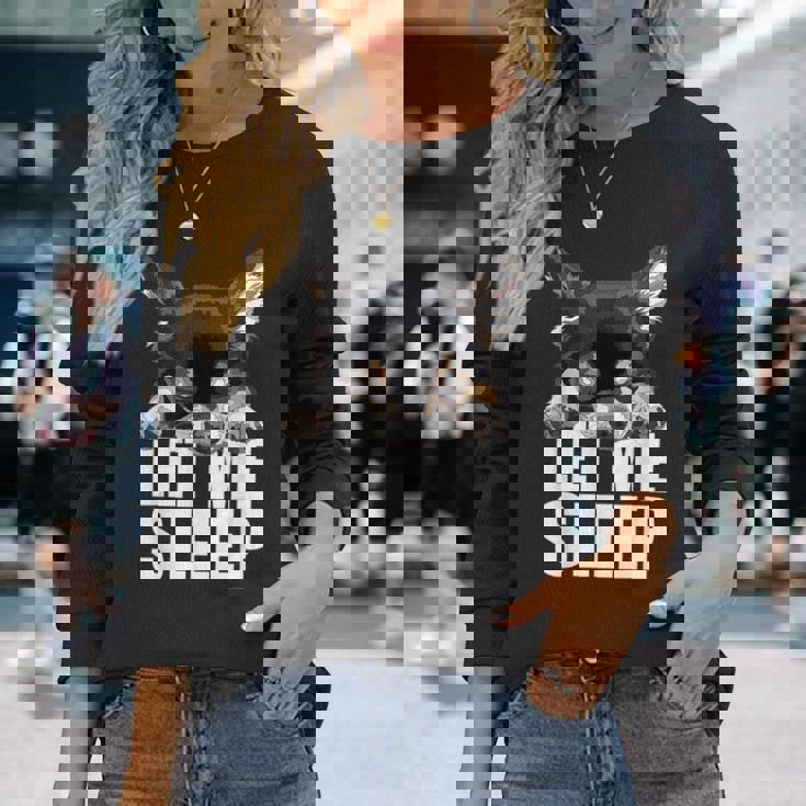 ブラック&タン チワワ Let Meleep Dog Chiwawa Lover 長袖Tシャツ 彼女への贈り物